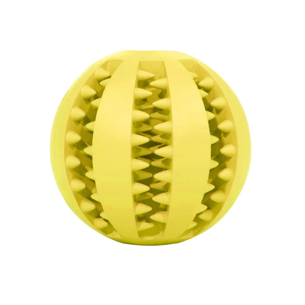 a yellow ball with spikes on it on a white background