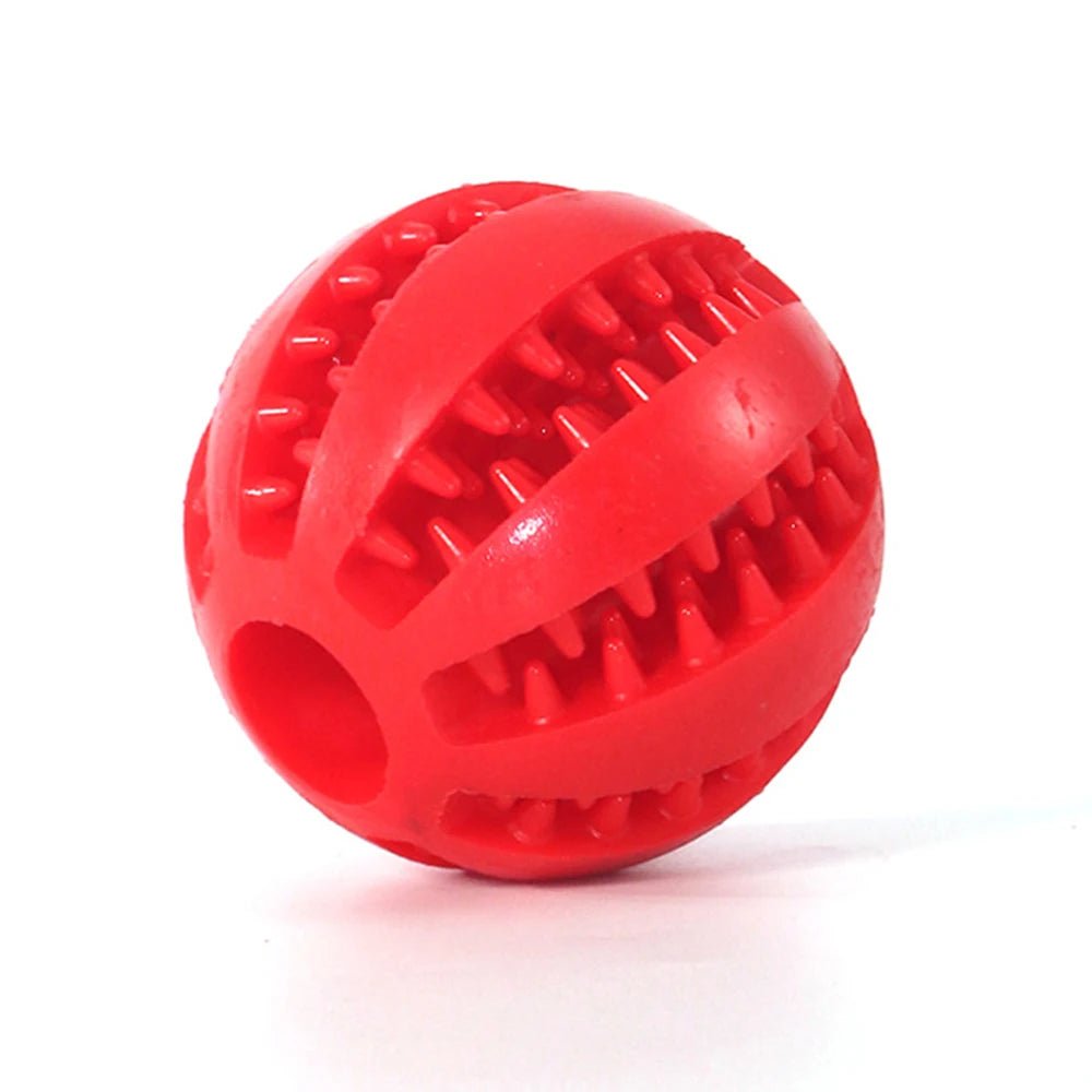 a red rubber ball on a white background